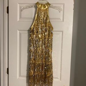 Weissman gold flapper dance costume